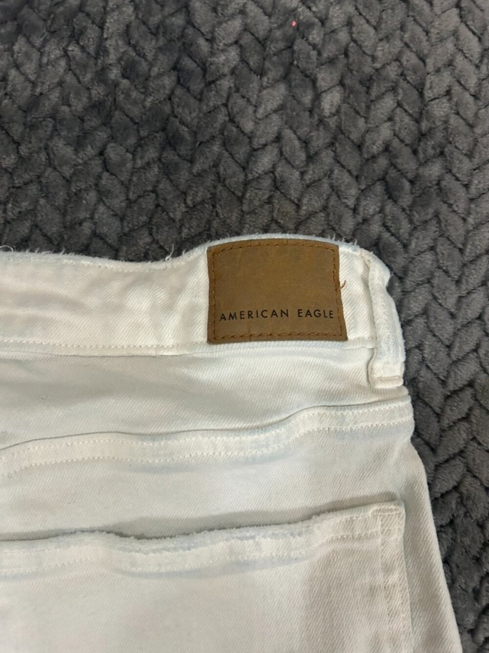 American Eagle White Jean Shorts Womens 8 Stretch Denim Festival Summer - Picture 5 of 5